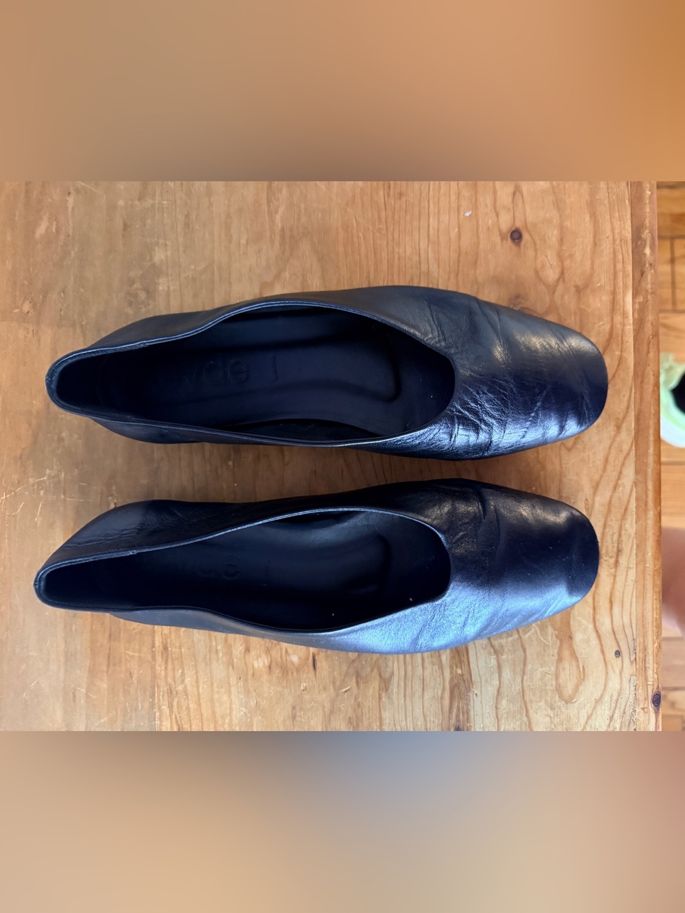 Classic Black Leather Women’s Ballet Flats Kristen Aeyede 39
